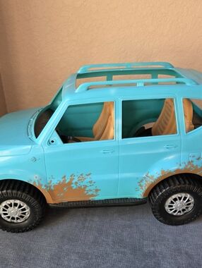 Barbie SUV Off Road Vehicle Teal Mud Jeep Truck Car Doll Accessories 12" Dolls